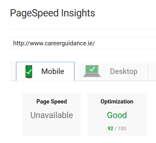 92% PageSpeed for Digital Sales Client - Mobile