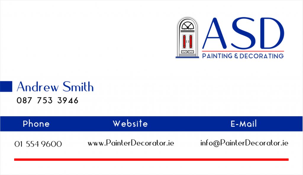 ASD Painting & Decorating - Business Card Front