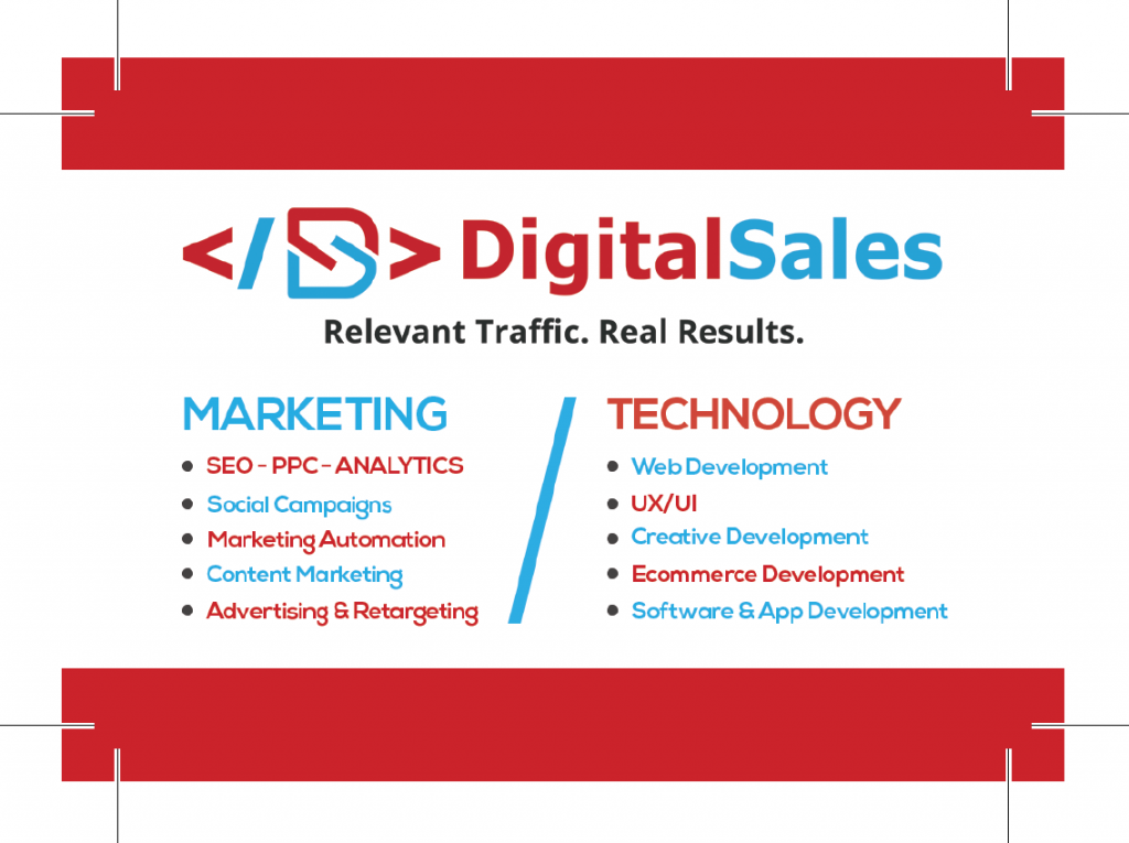 Digital Sales Business Card Back