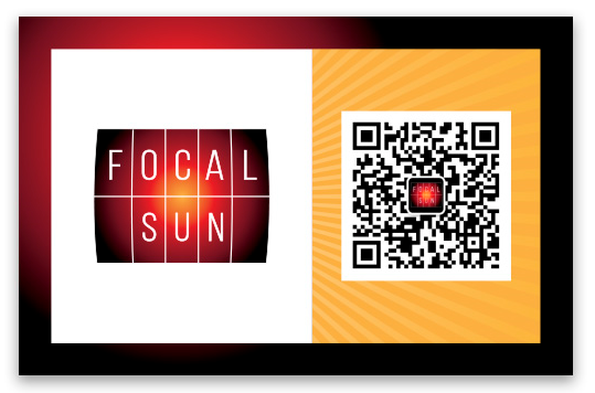 Focus Sun - Business Card Design - Back with a QR Code