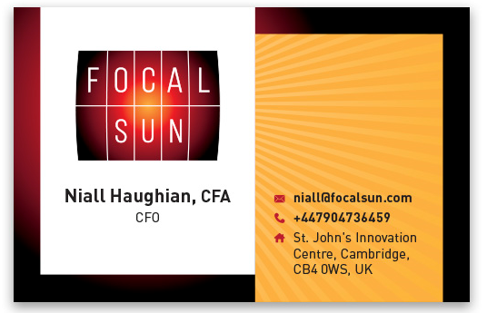 Focus Sun - Business Card Design - Front