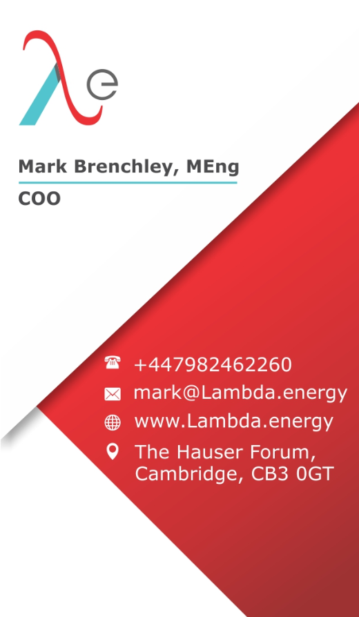Lambda Energy Business Card Front