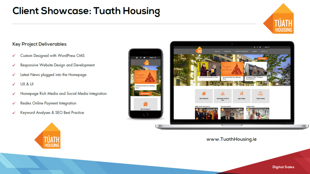 Digital Sales - Tuath Housing - Marketing Show Case