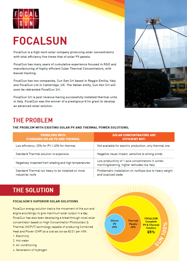 FocalSun - 4 Page Investment Executive Summary