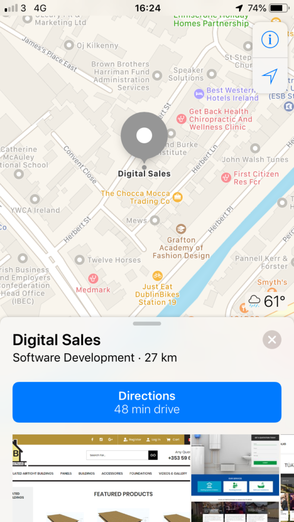 Digital Sales Dublin on Apple Maps