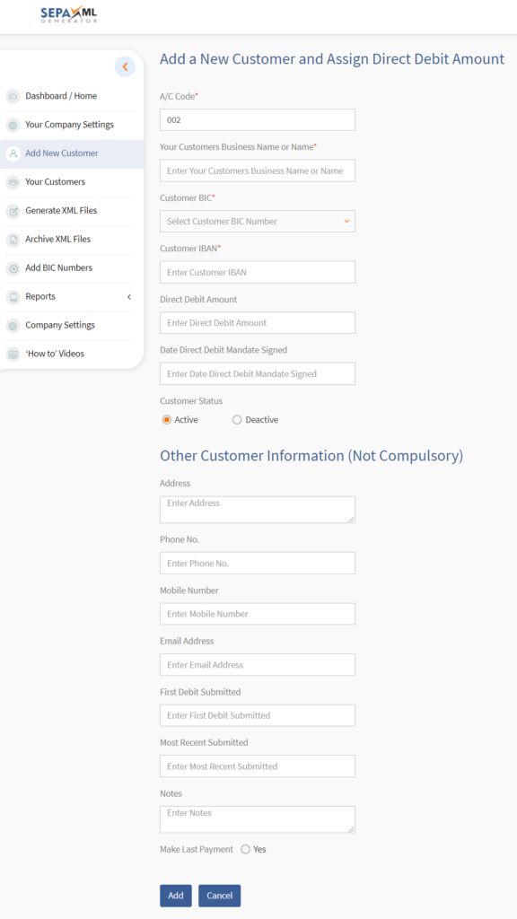Add a Customer Page UX Design Process