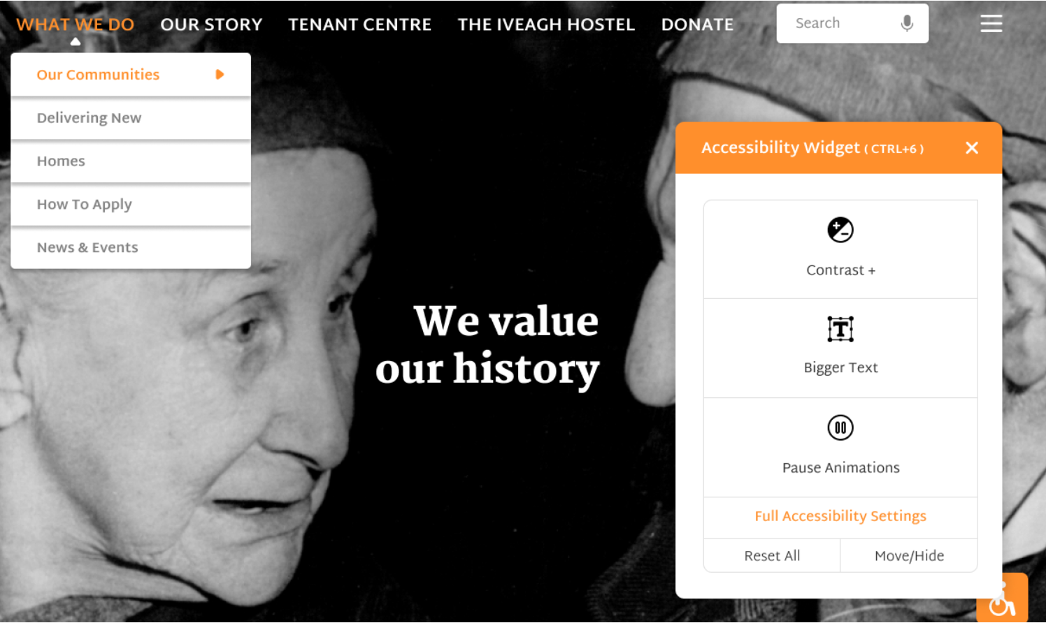Designing a UD and Accessibility Solution for The Iveagh Trust Website